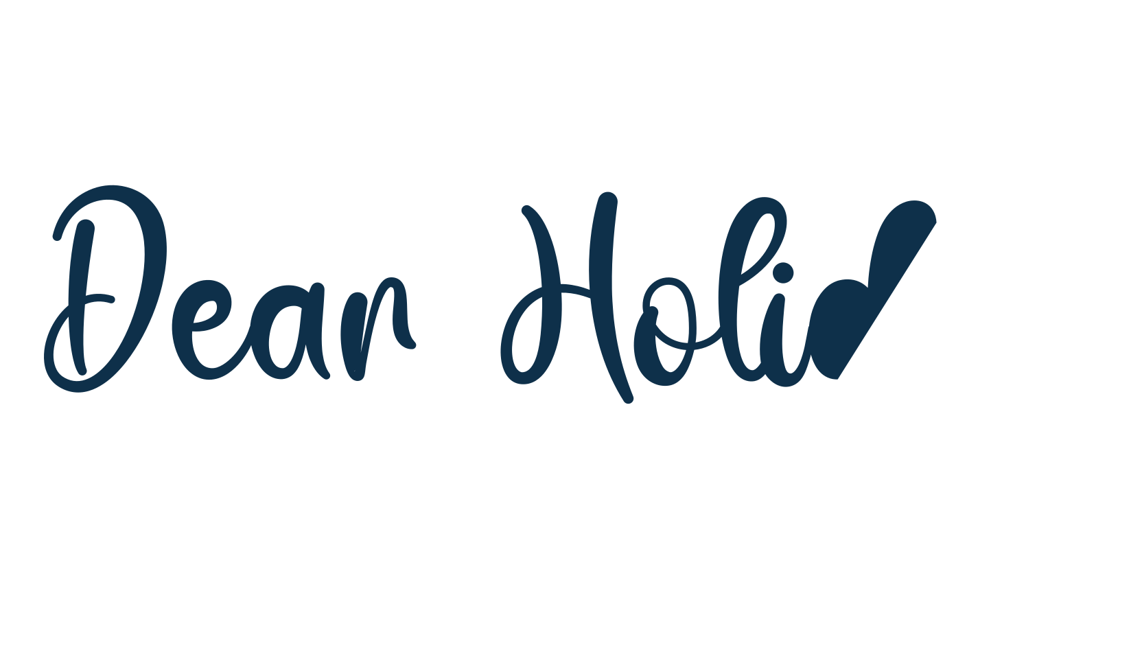 Dear Holiday, script calligraphy fancy decorative font preview