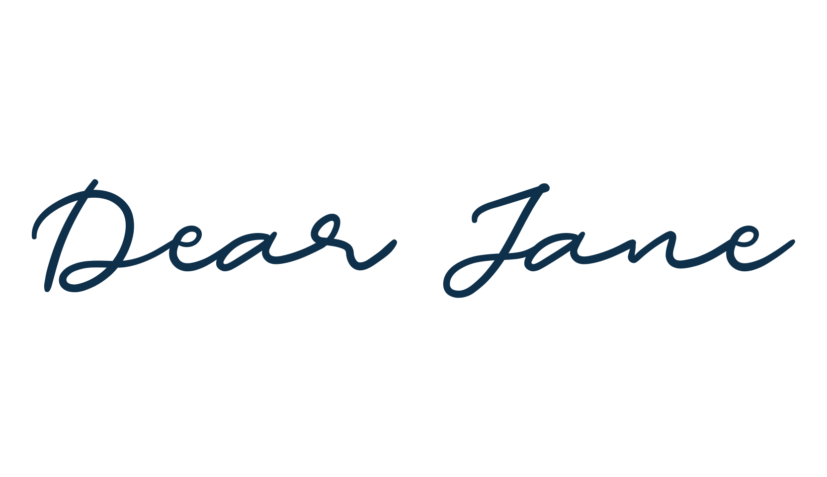 Dear Jane, handwriting font preview
