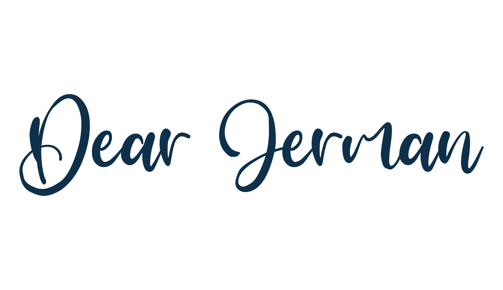 Dear Jerman, fancy decorative font preview