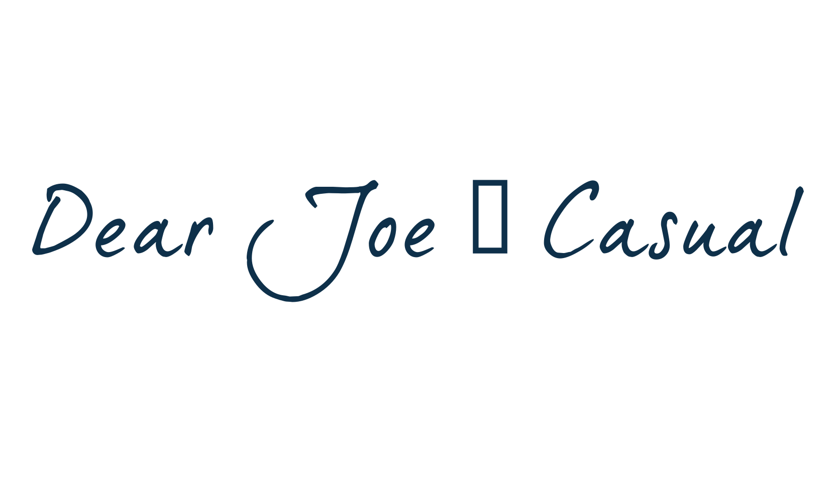 Dear Joe 5 Casual, script handwritten fancy decorative calligraphy font preview