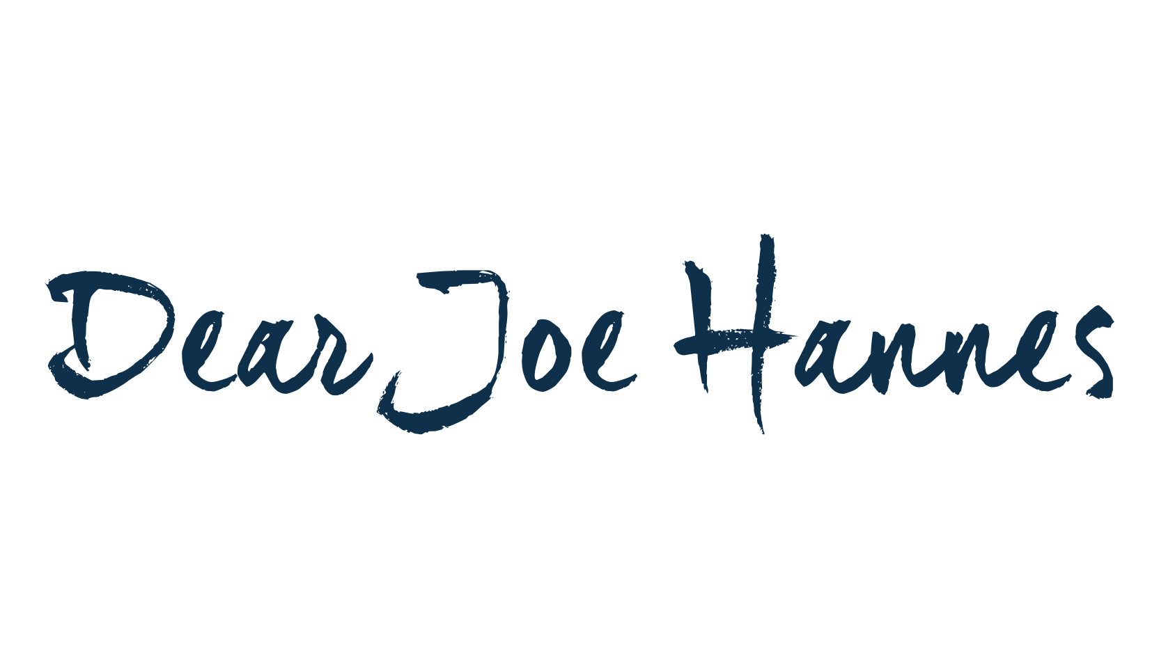 Dear Joe Hannes, script handwritten fancy decorative calligraphy font preview