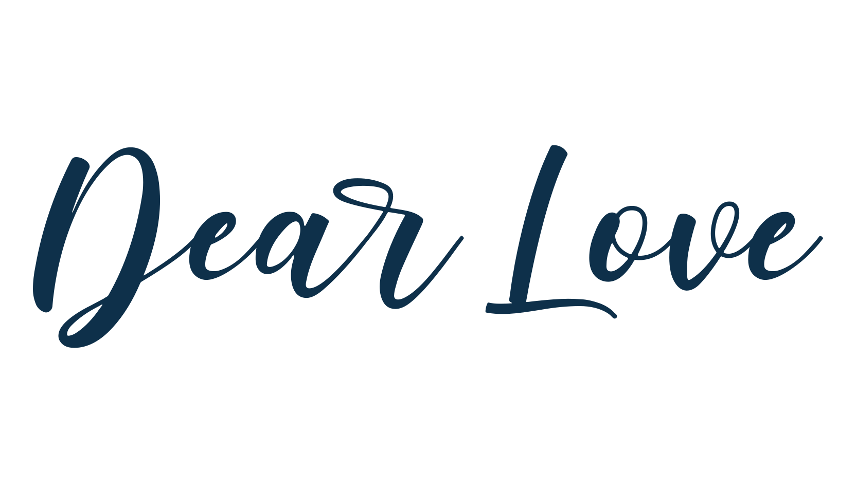 Dear Love, calligraphy font preview