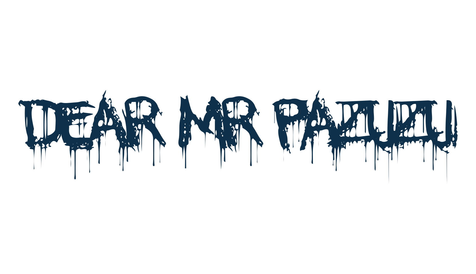Dear Mr Pazuzu, halloween font preview