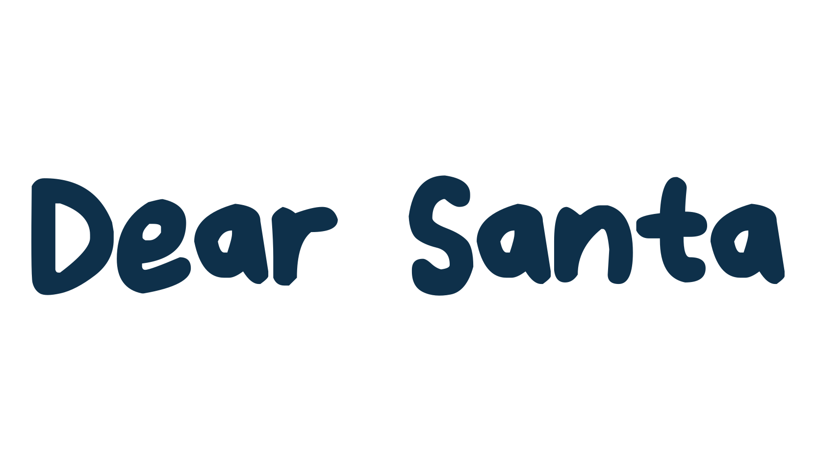 Dear Santa, fancy cartoon decorative comic font preview