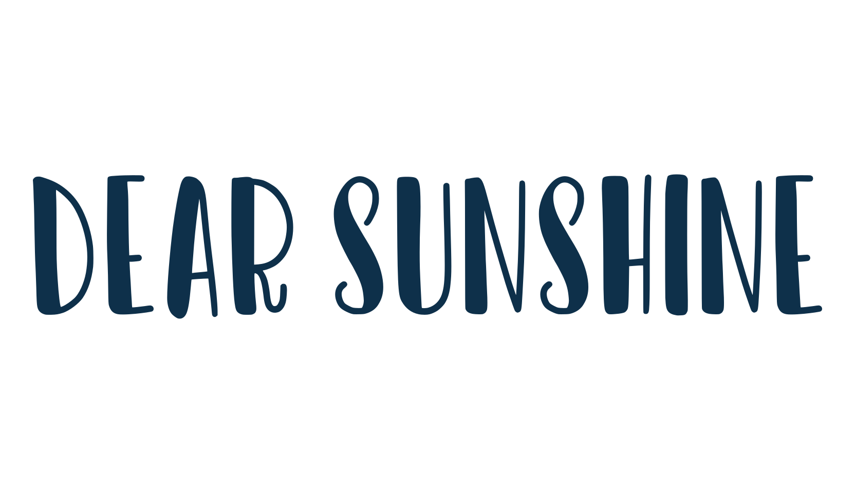 Dear Sunshine, cartoon font preview