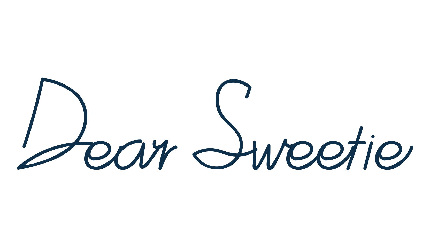 Dear Sweetie, script handwritten fancy decorative calligraphy font preview