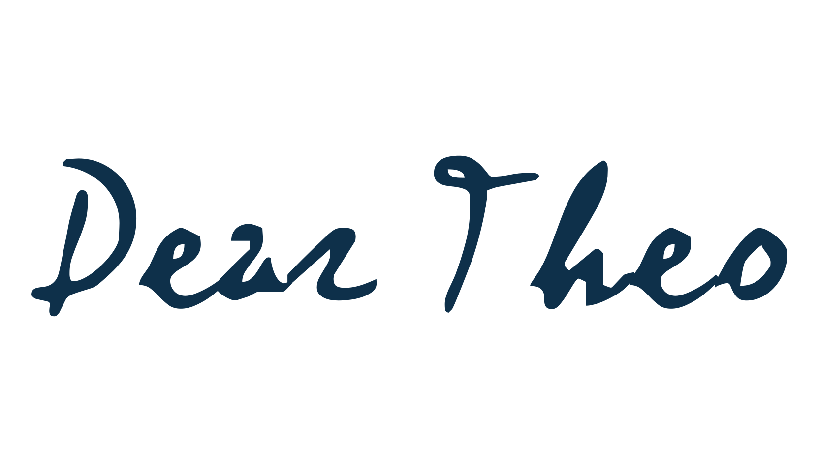 Dear Theo, script handwritten fancy decorative calligraphy font preview