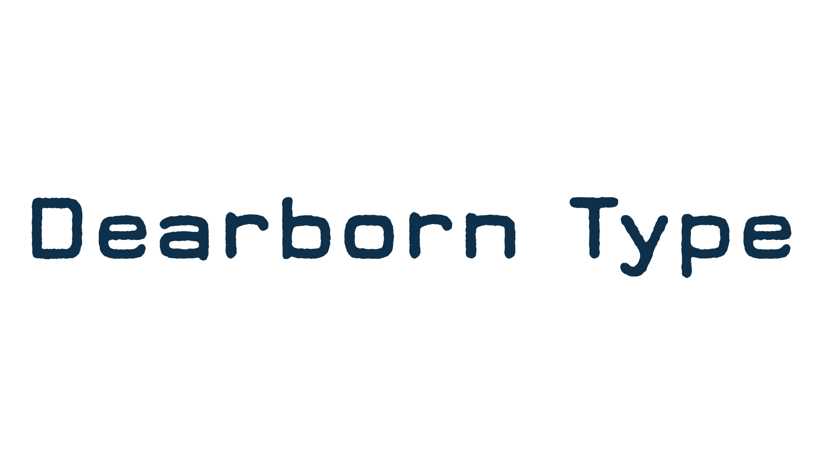 Dearborn Type, typewriter font preview