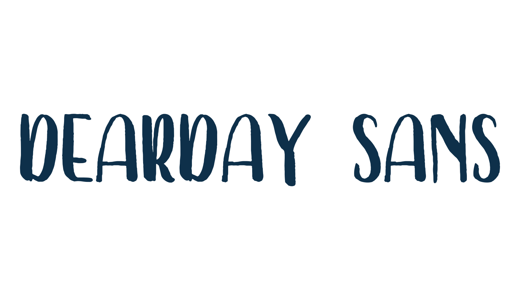 Dearday Sans, script brush fancy decorative calligraphy font preview