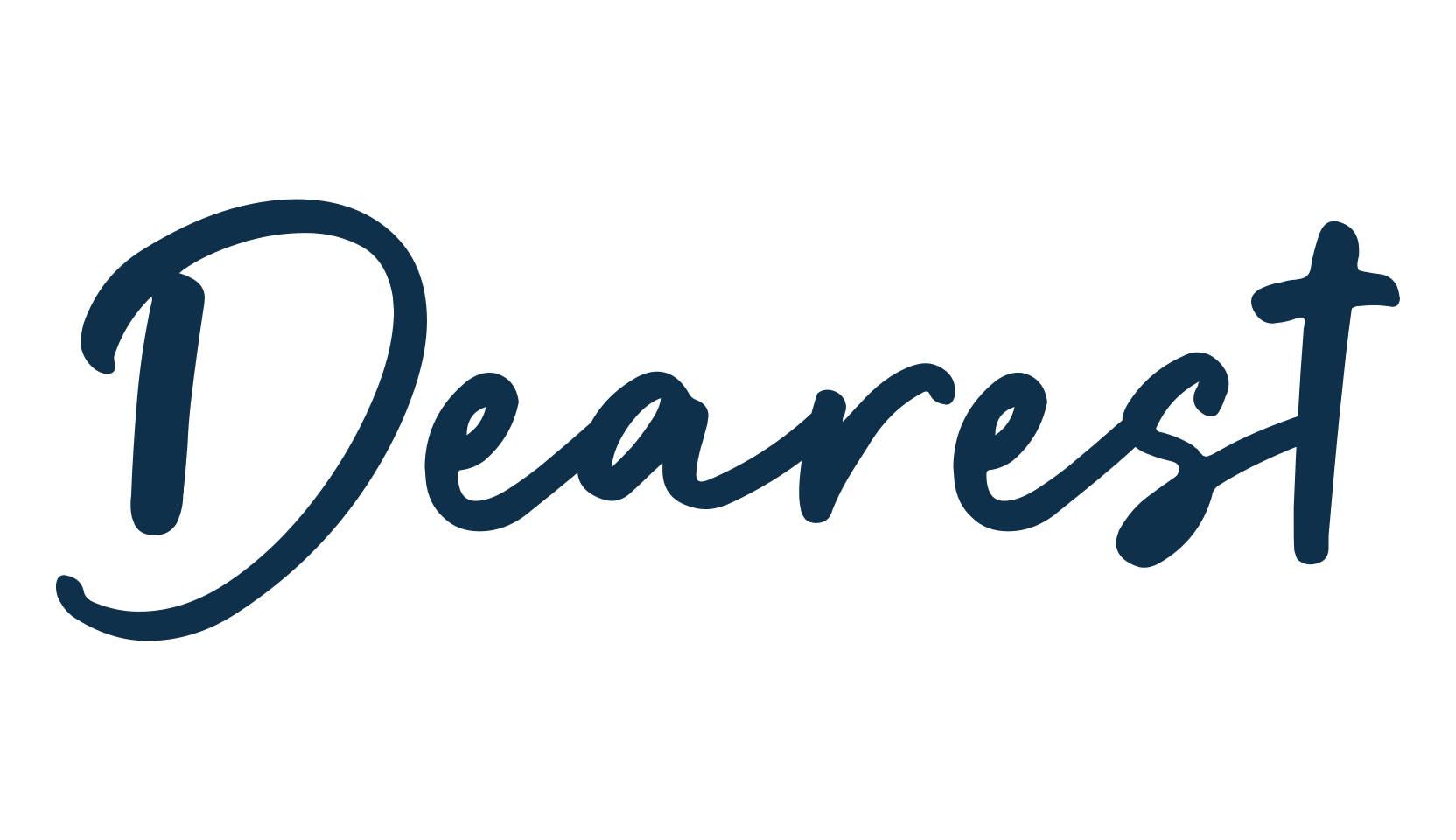 Dearest, handwriting font preview