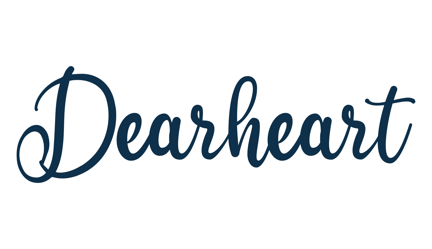 Dearheart, script calligraphy fancy decorative font preview