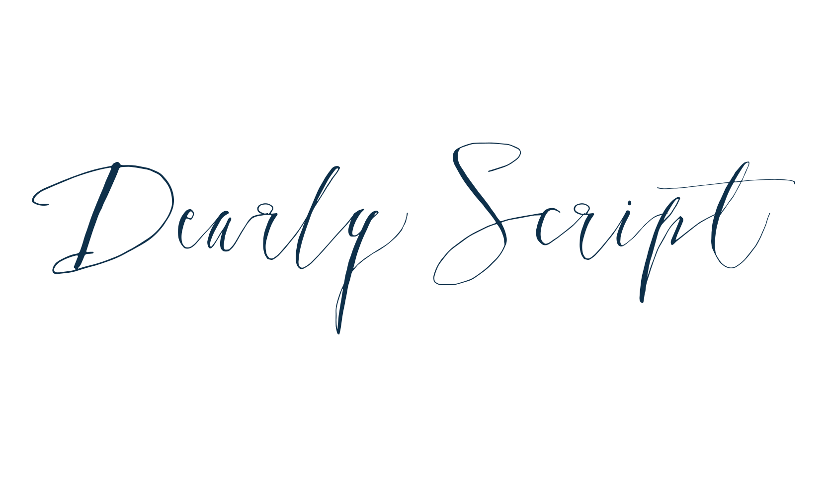 Dearly Script, script calligraphy fancy decorative font preview
