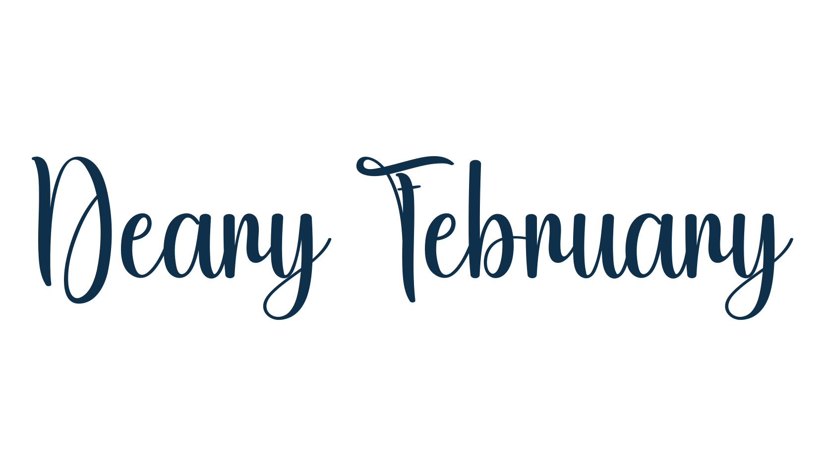 Deary February, various font preview