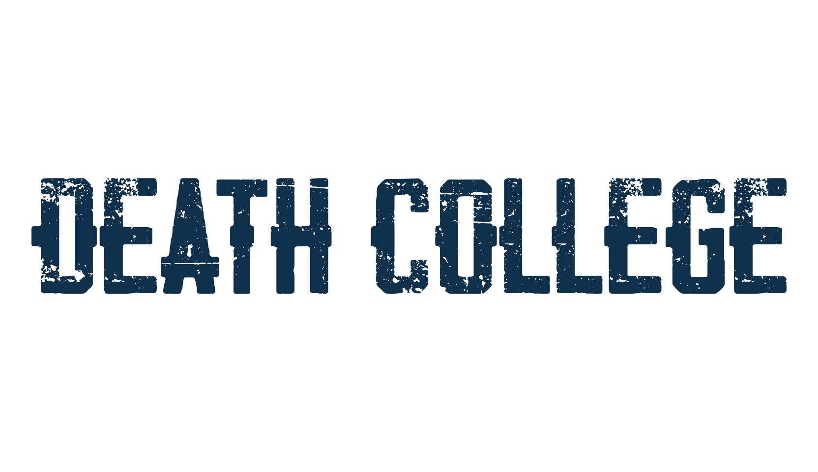 Death College, fancy eroded decorative font preview