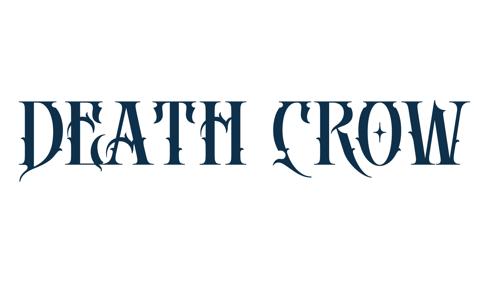 Death Crow, gothic modern font preview