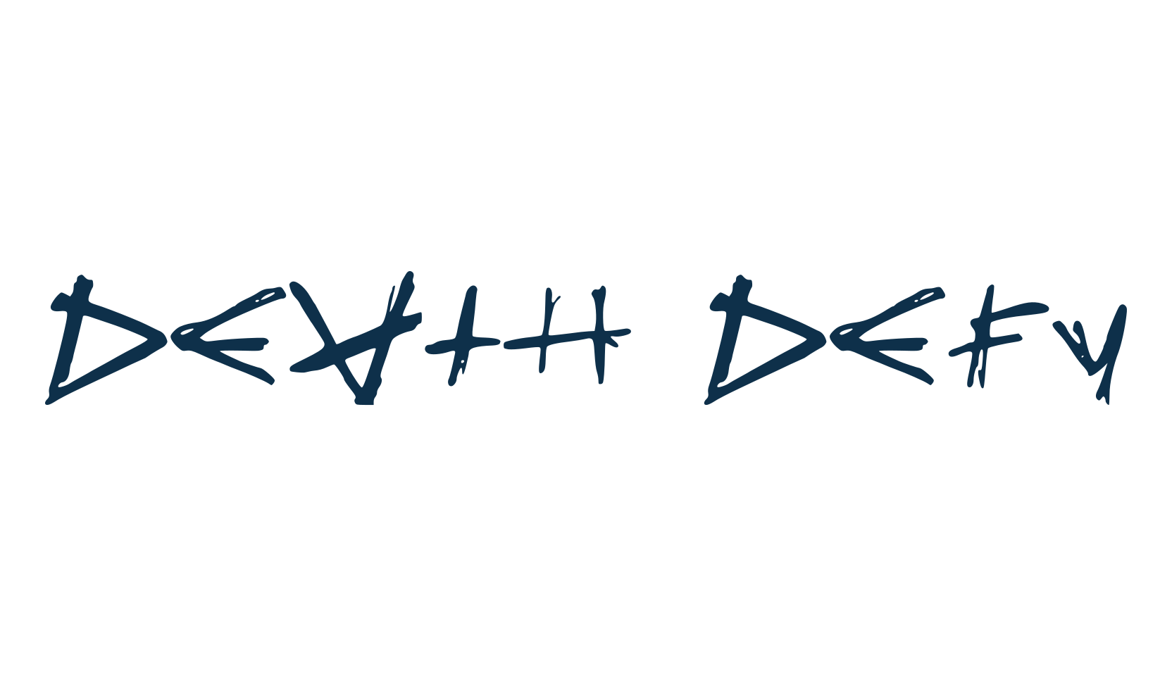 Death Defy, trash font preview