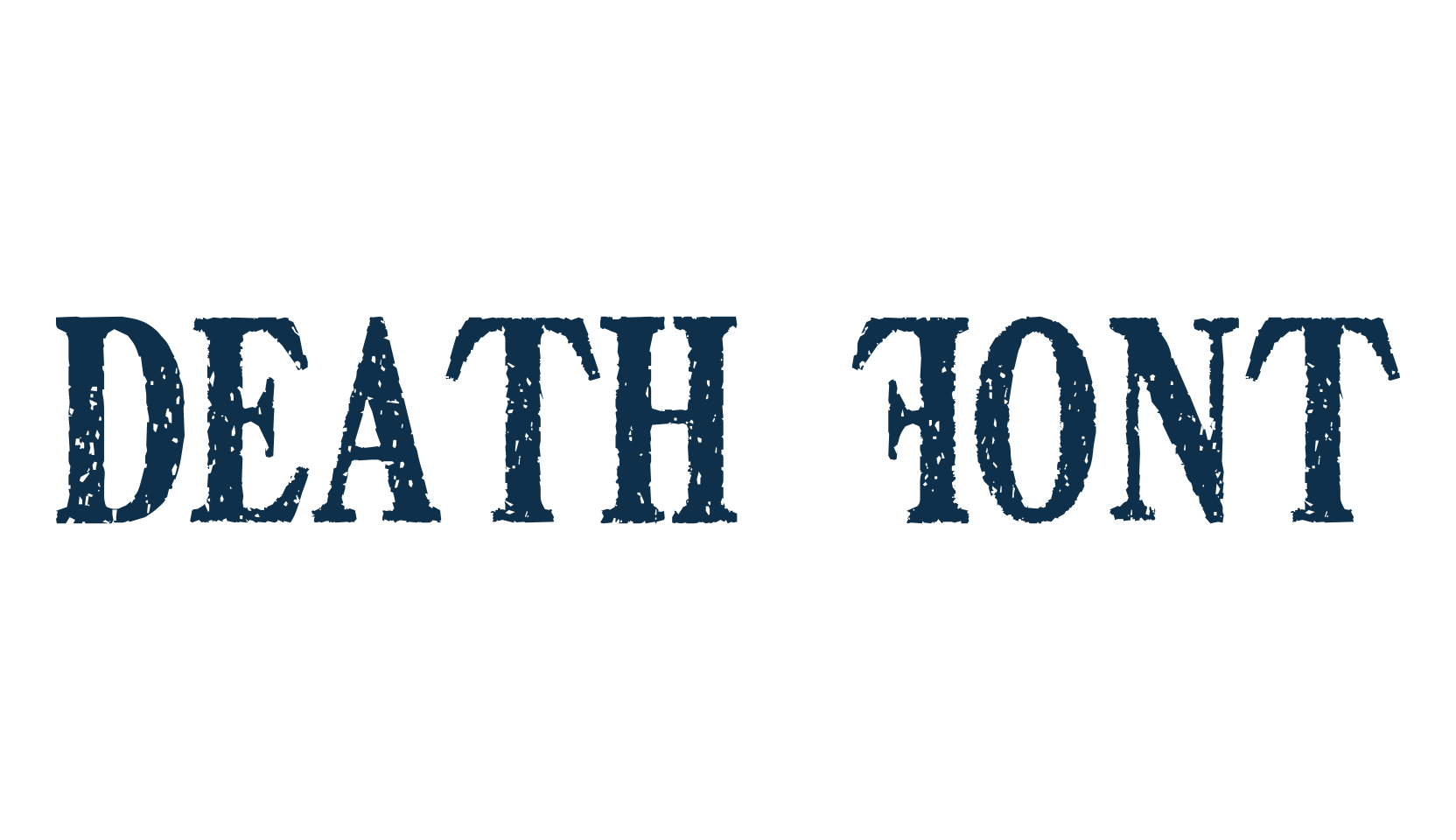 Death Font, fancy eroded decorative font preview