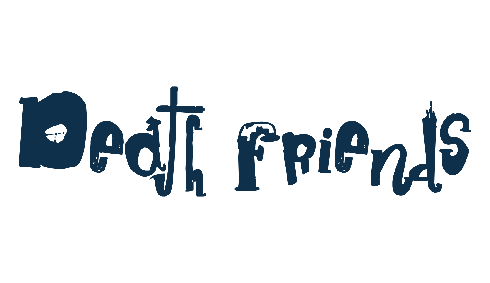 Death Friends, distorted font preview