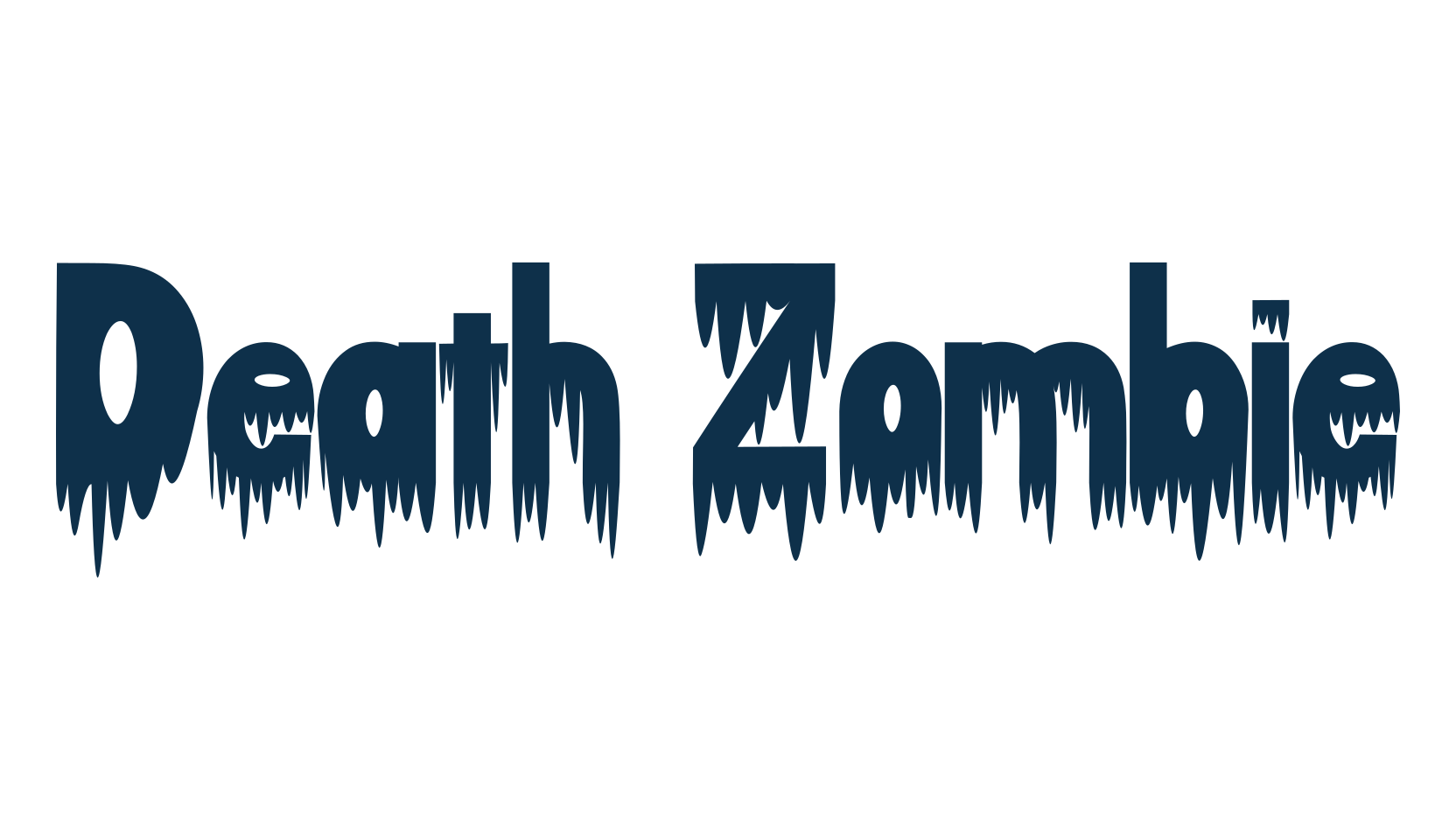 Death Zombie, display market font preview