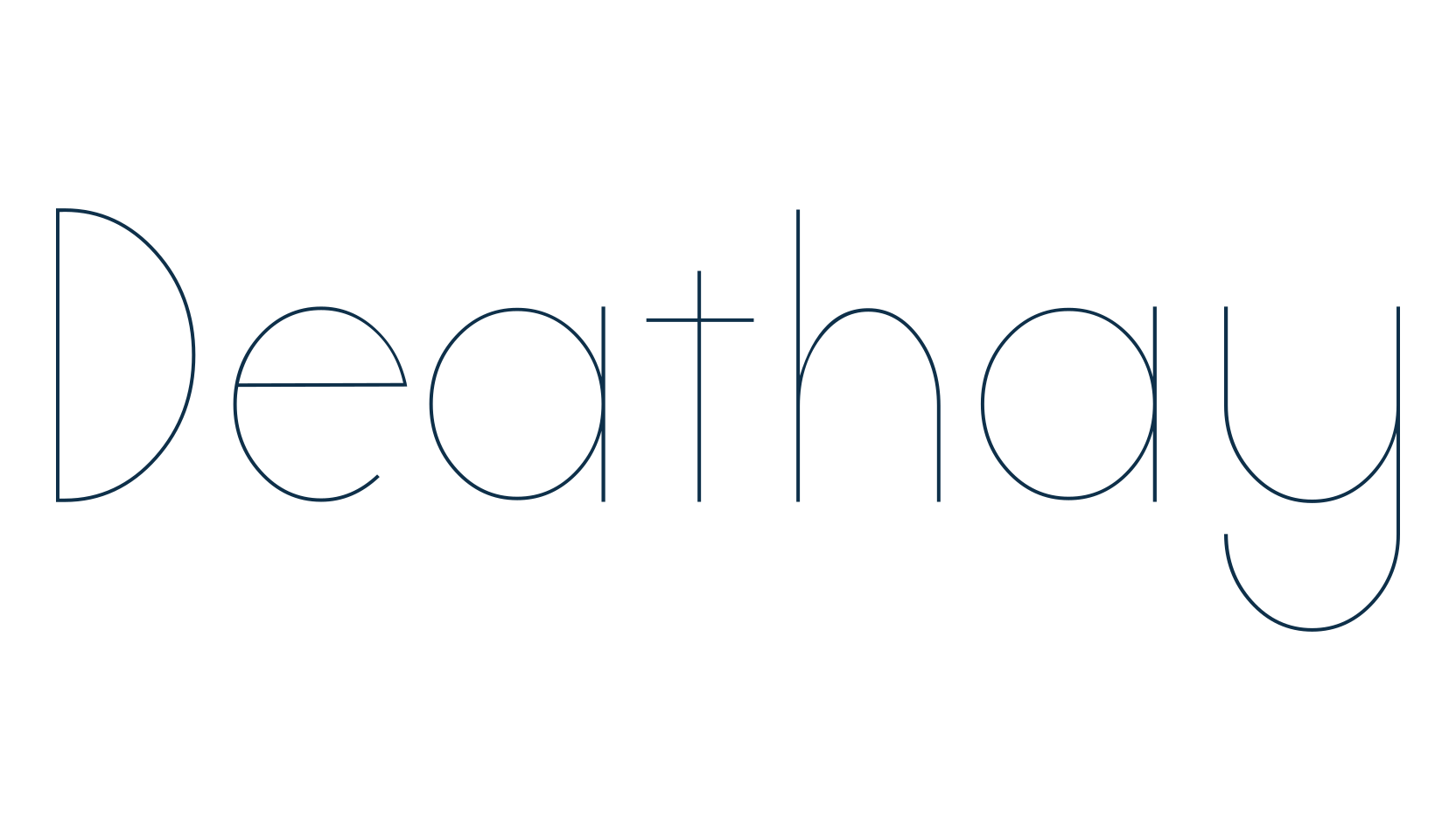 Deathay, sans serif font preview