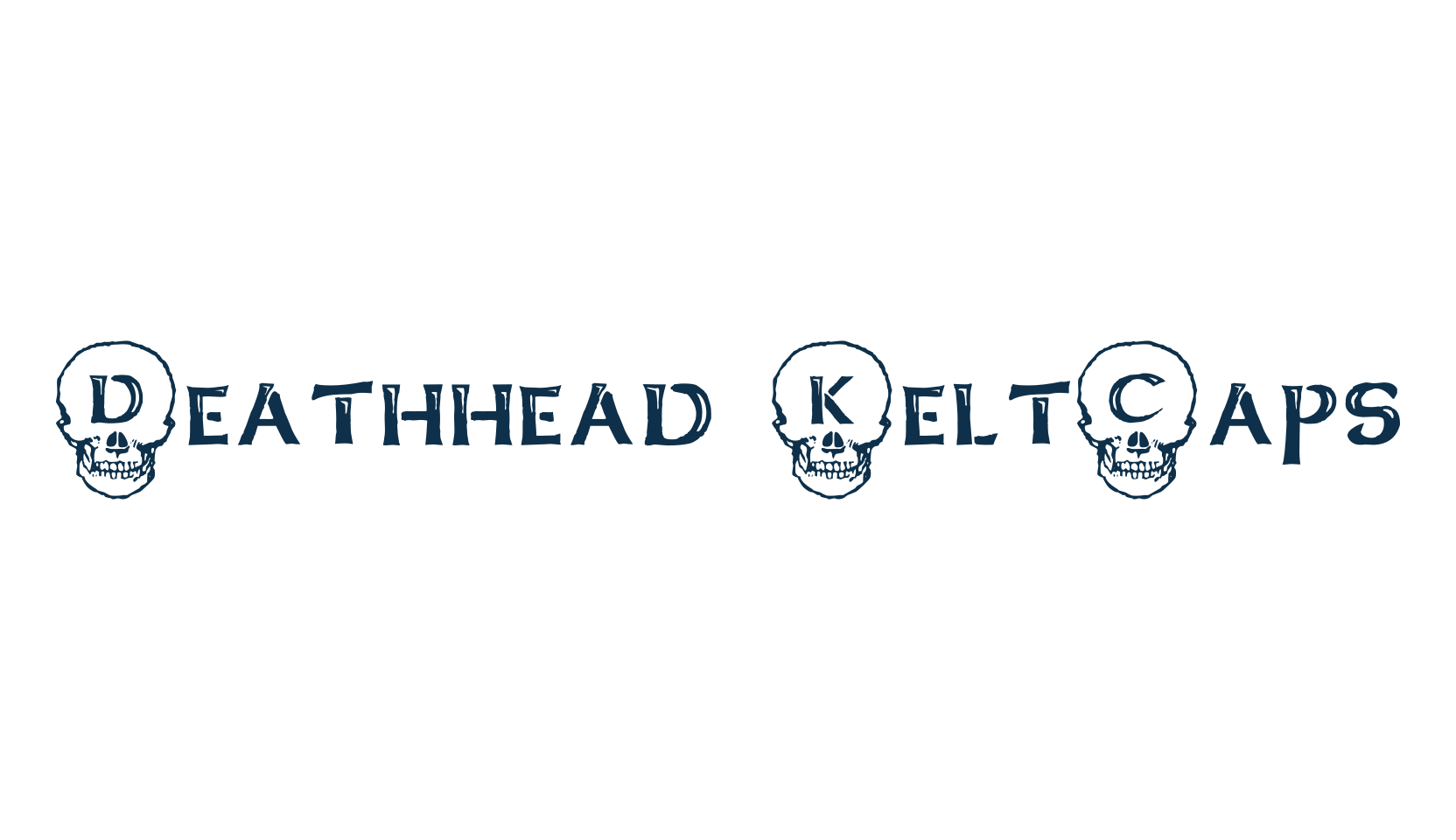 Deathhead KeltCaps, fancy various decorative font preview