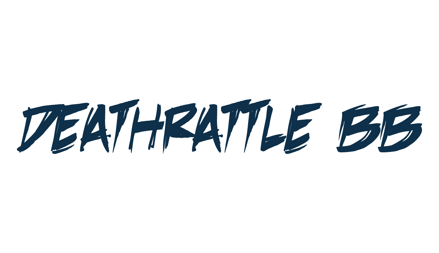 DeathRattle BB, script trash fancy decorative calligraphy font preview