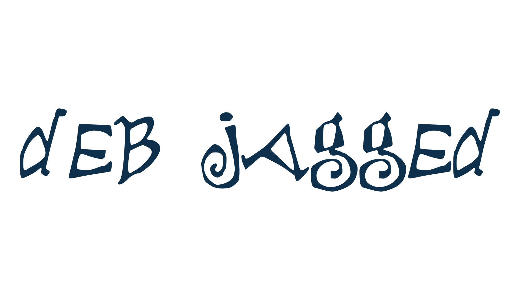 Deb Jagged, cartoon font preview