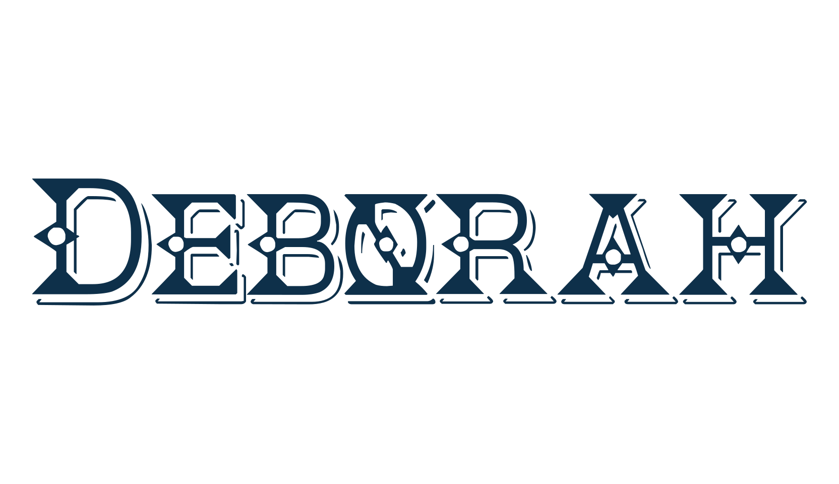 Deborah, decorative font preview
