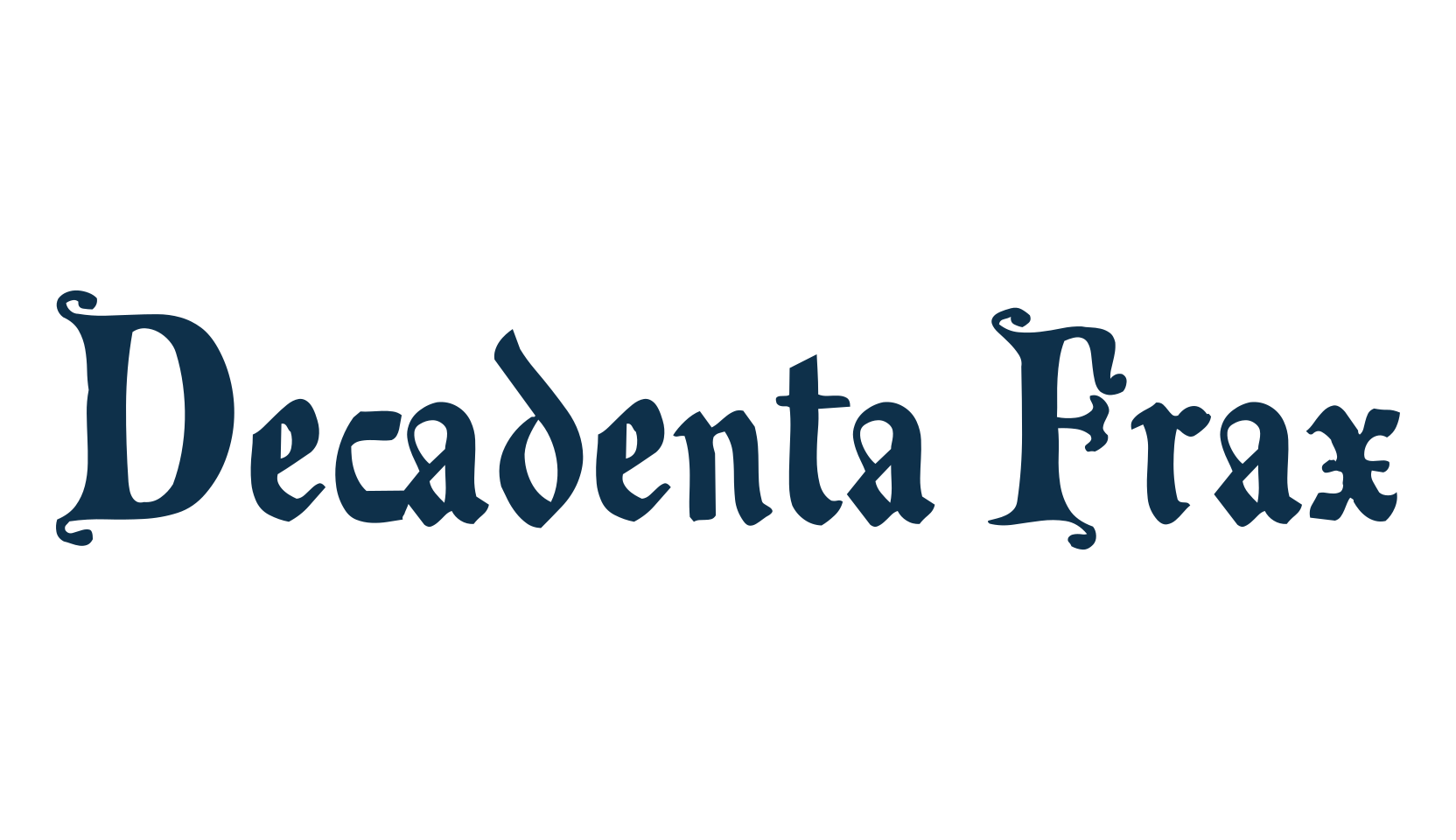 Decadenta Frax, gothic modern font preview