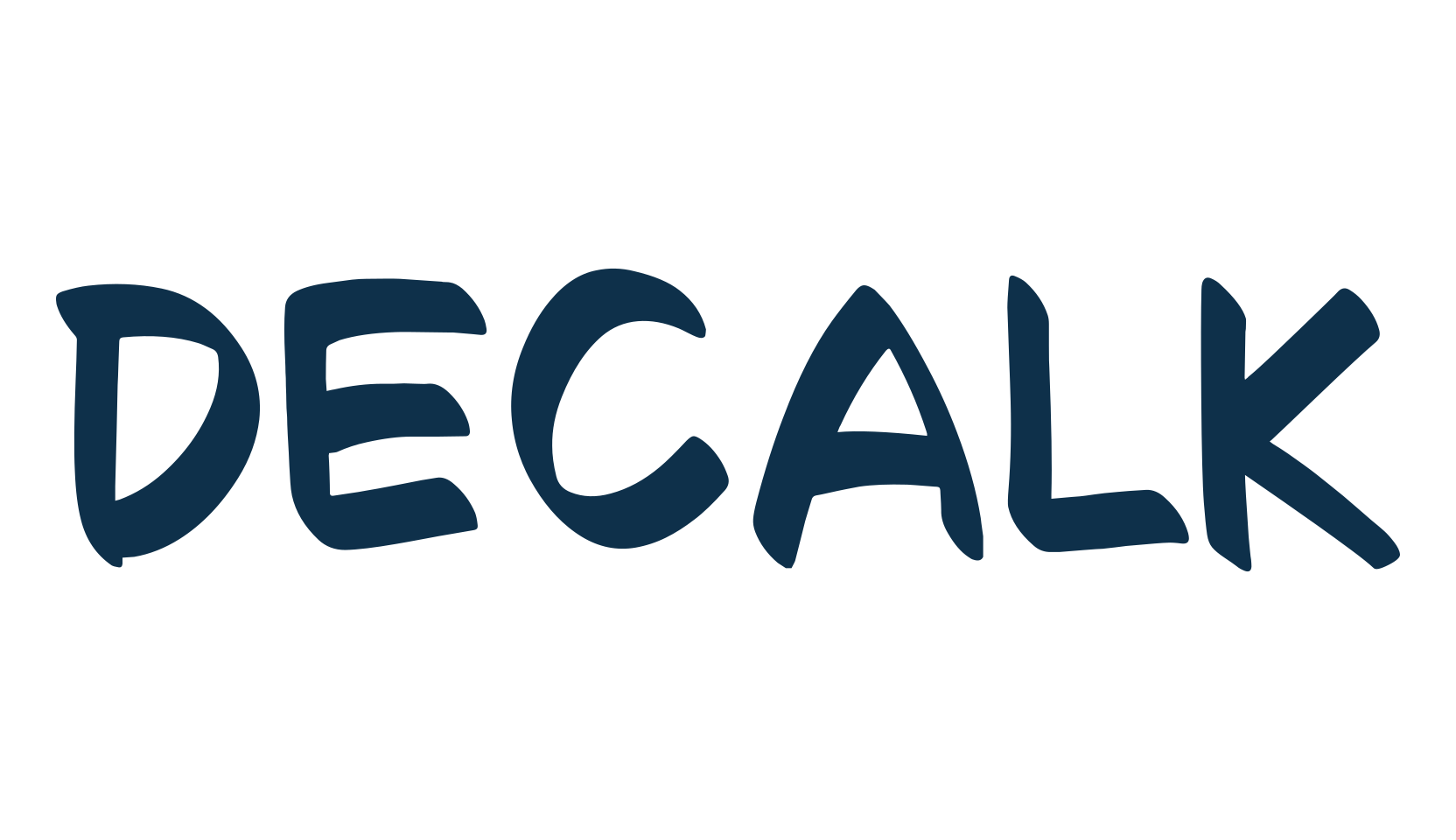 Decalk, cartoon font preview