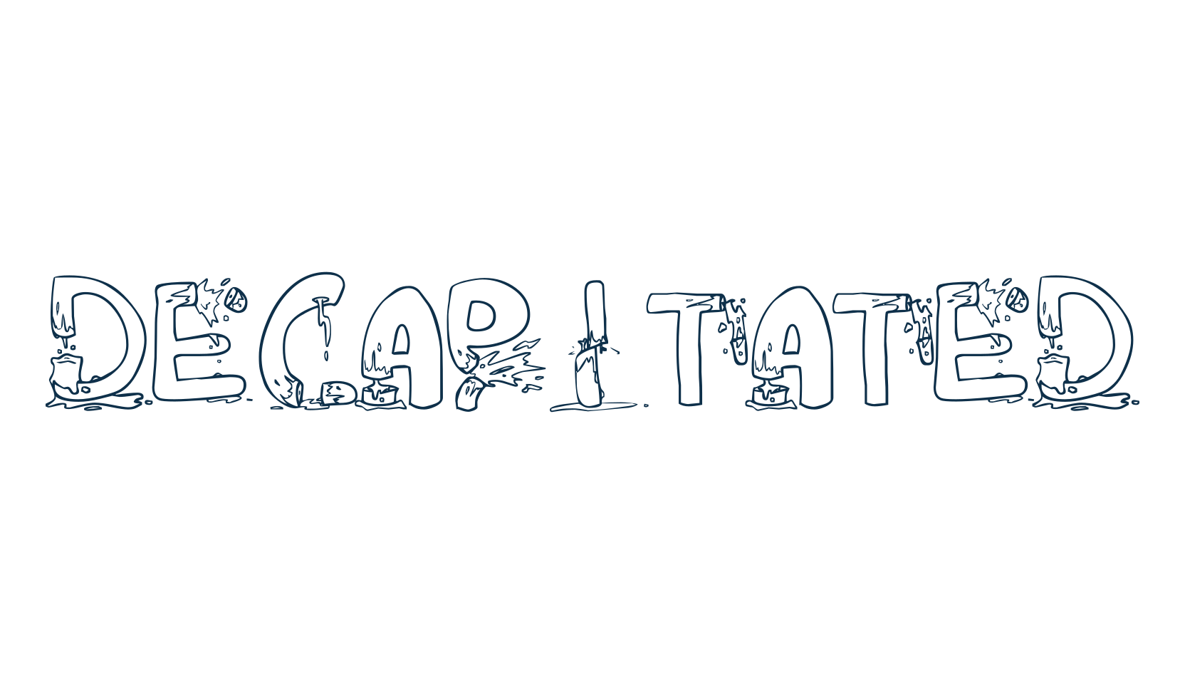 Decapitated, fancy decorative font preview