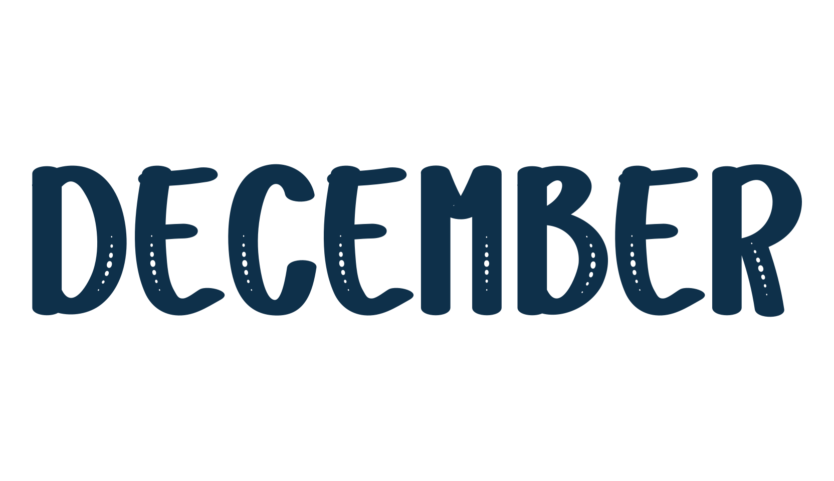 December (december-10), fancy decorative font preview