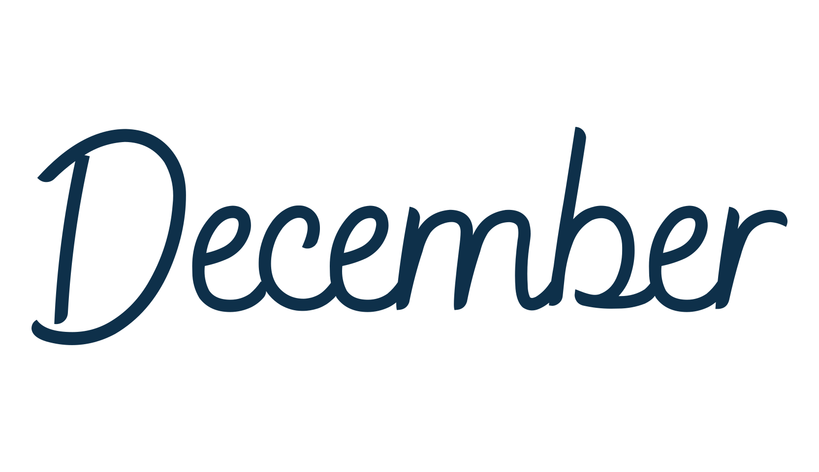 December (december-2), fancy various decorative script calligraphy font preview