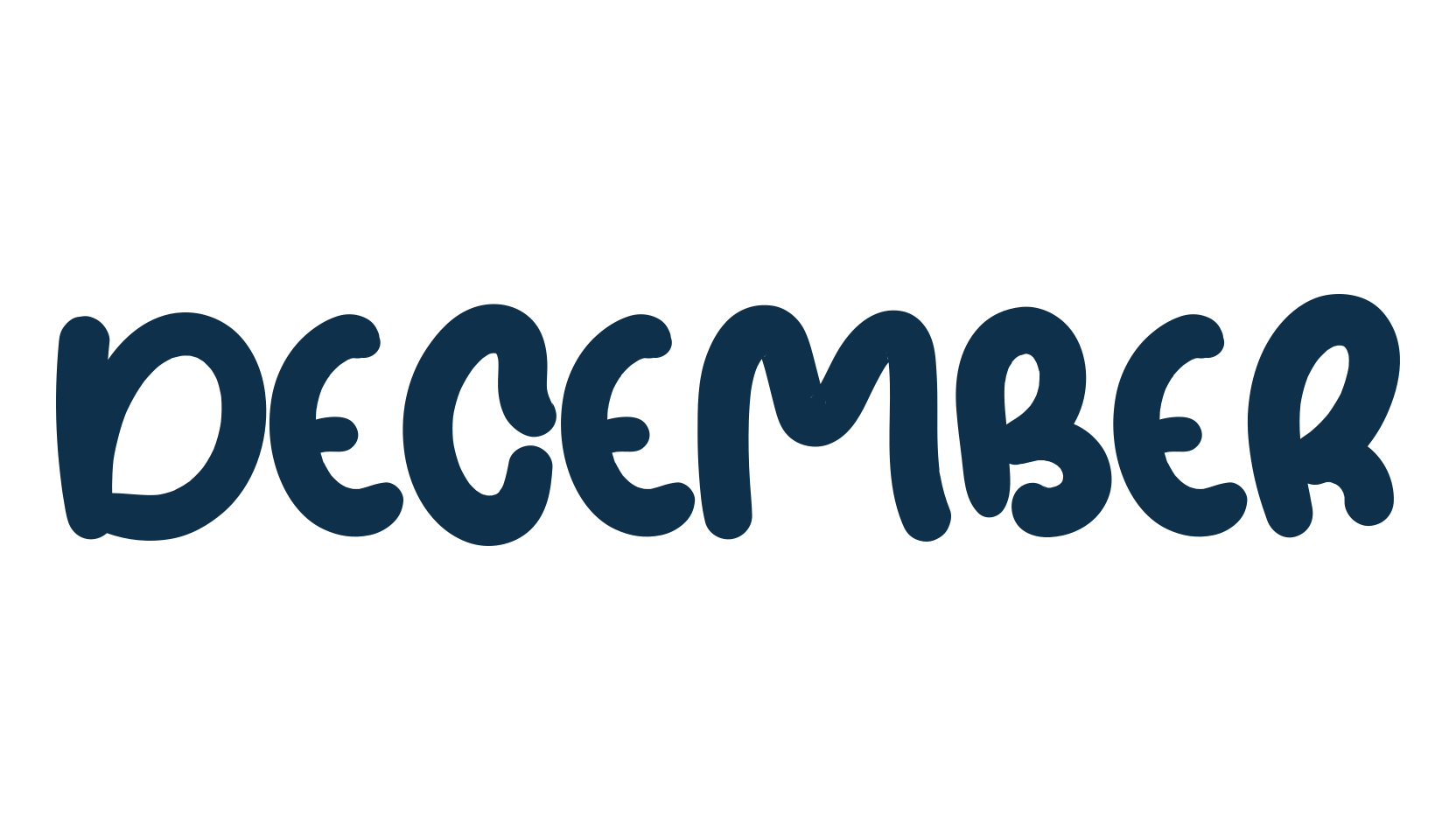 December (december-5), script handwritten fancy decorative calligraphy font preview