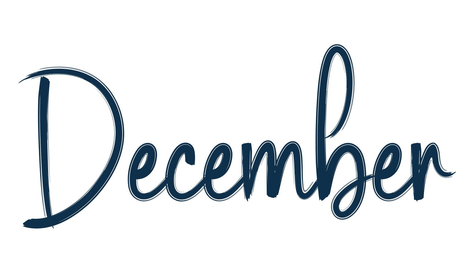 December (december-7), brush font preview