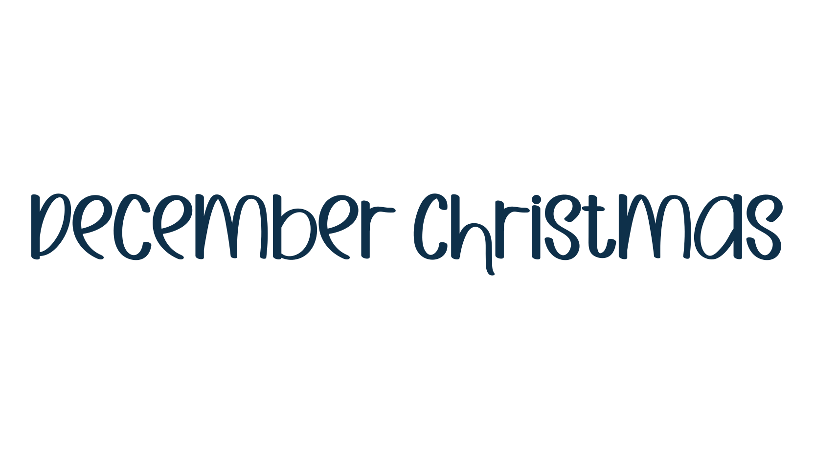 December Christmas (december-christmas), fancy decorative font preview