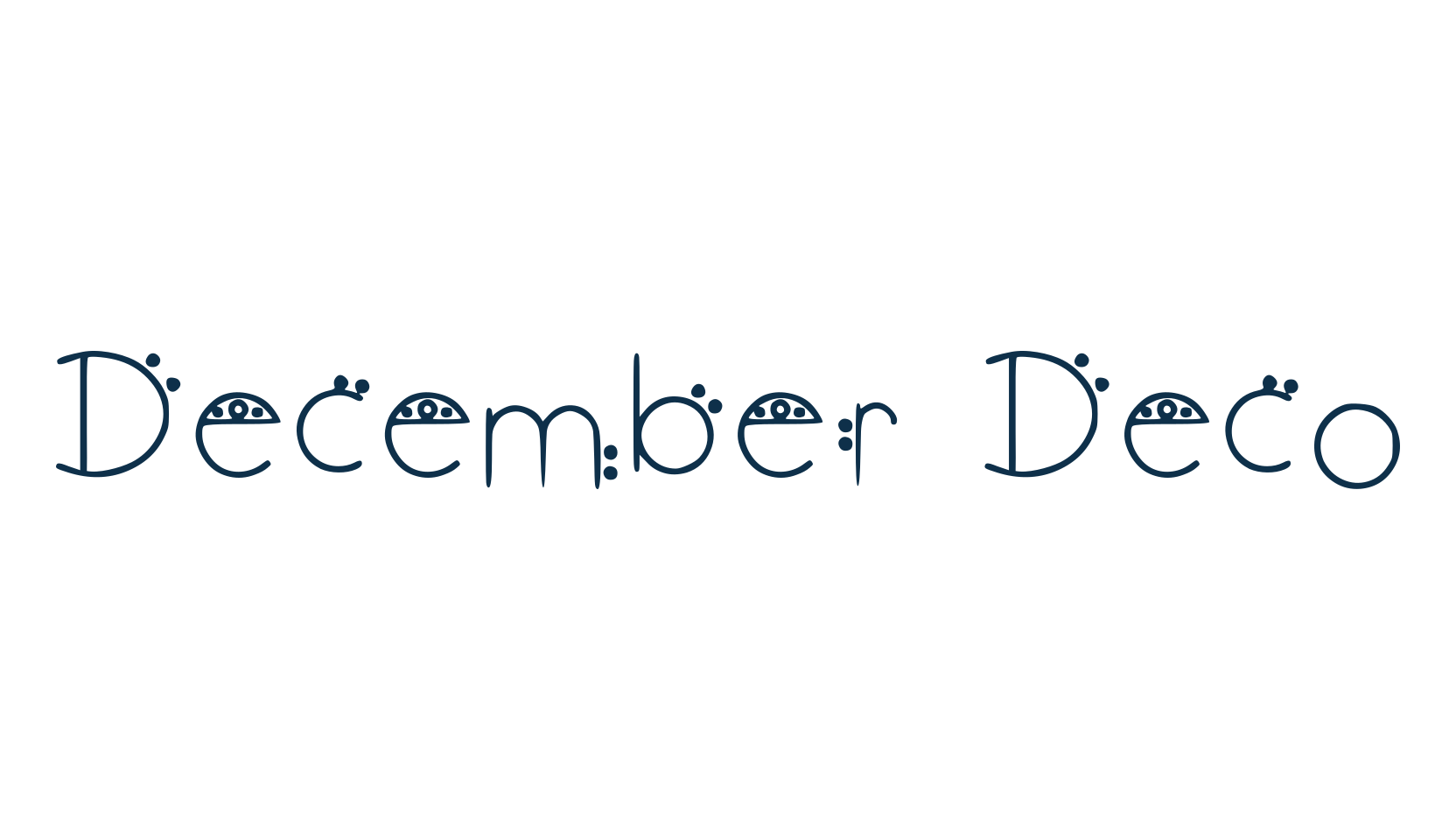 December Deco, decorative font preview