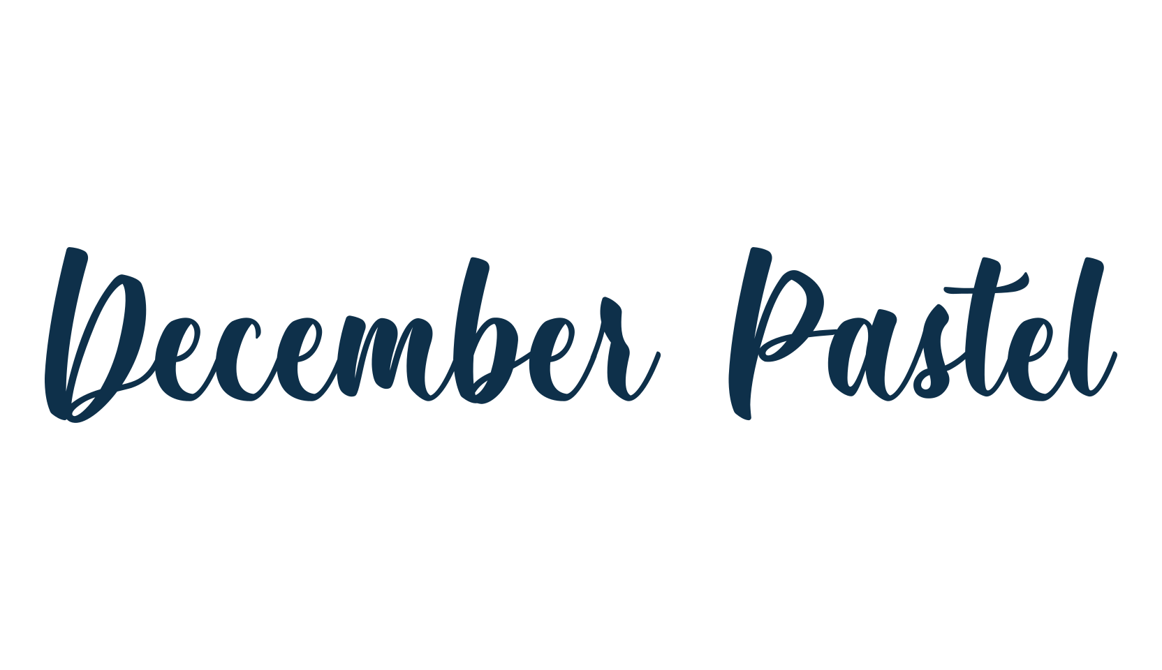 December Pastel, brush font preview