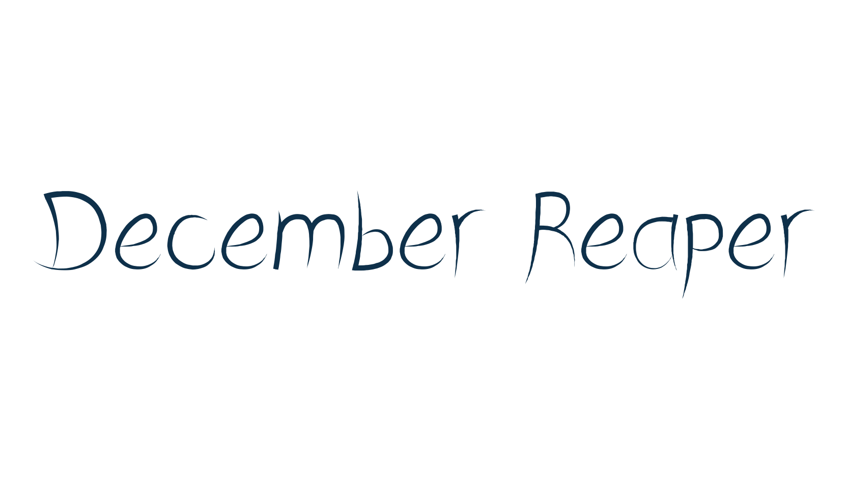 December Reaper, script handwritten fancy decorative calligraphy font preview