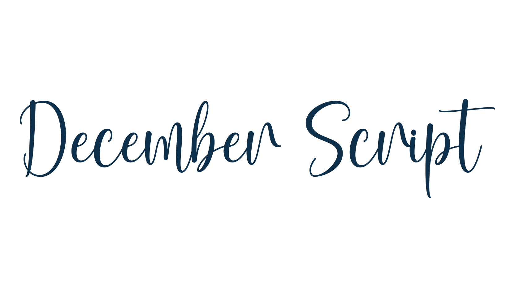 December Script, script handwritten fancy decorative calligraphy font preview