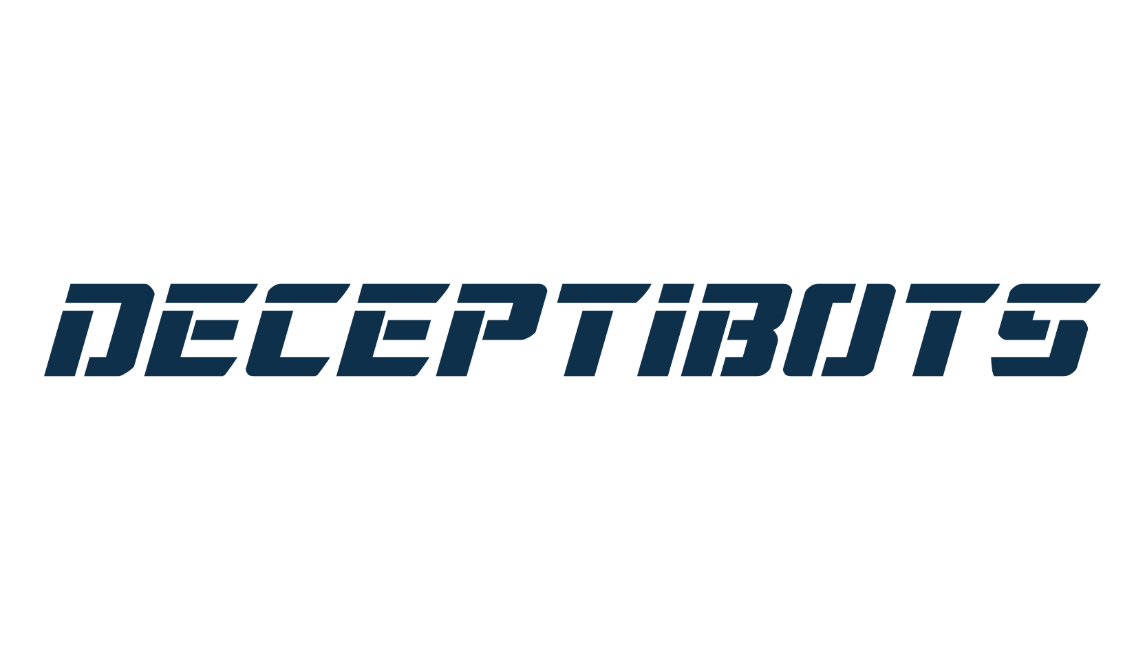 Deceptibots, techno sci-fi font preview