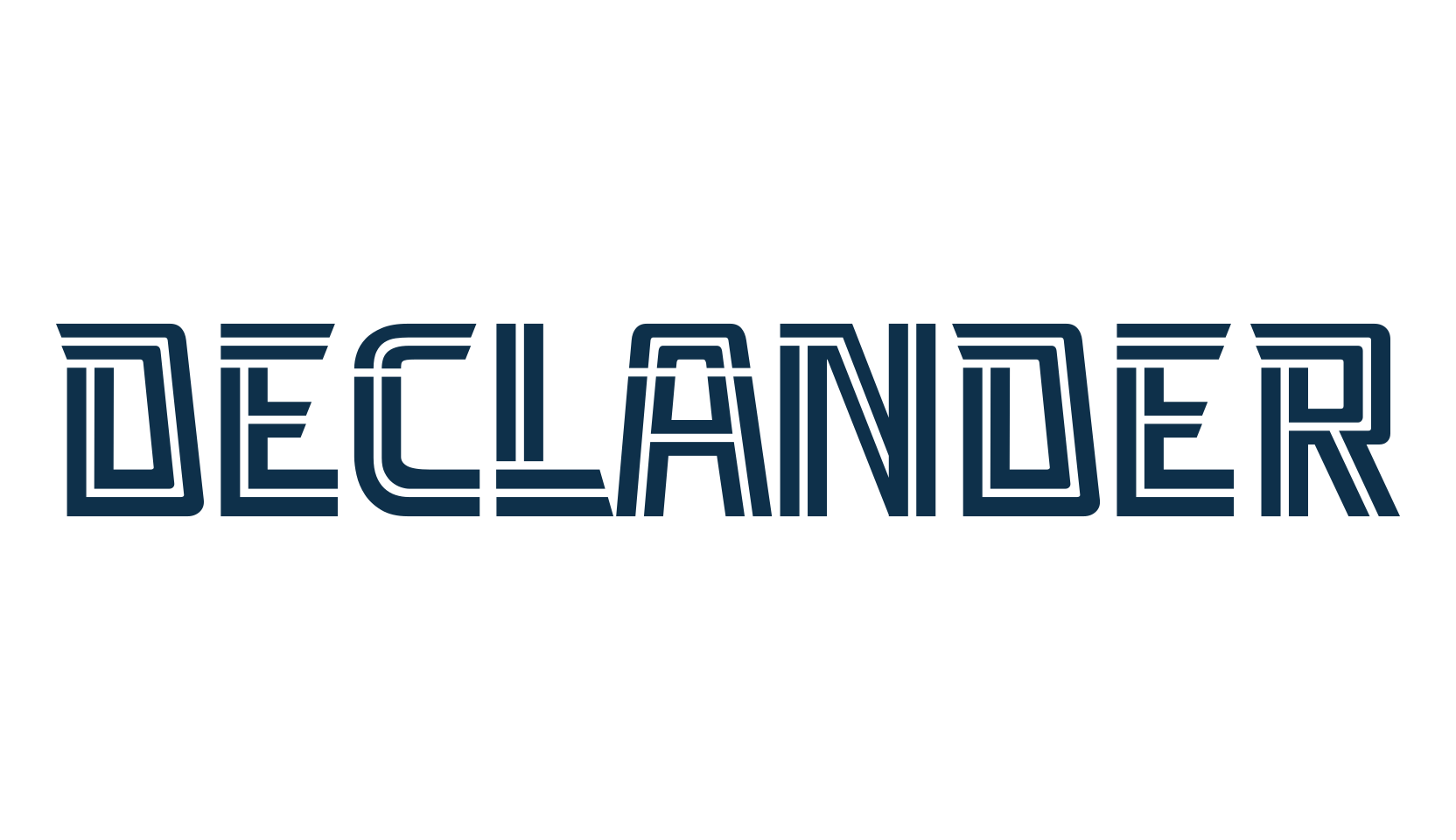 Declander, techno sci-fi font preview
