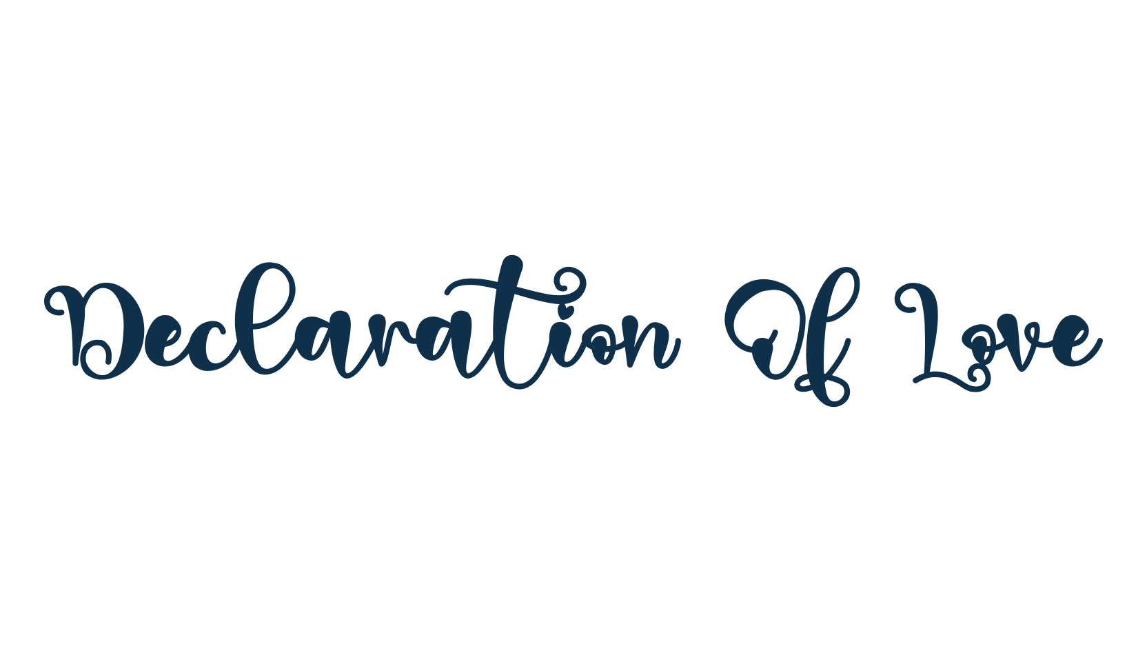 Declaration Of Love, script calligraphy fancy decorative font preview