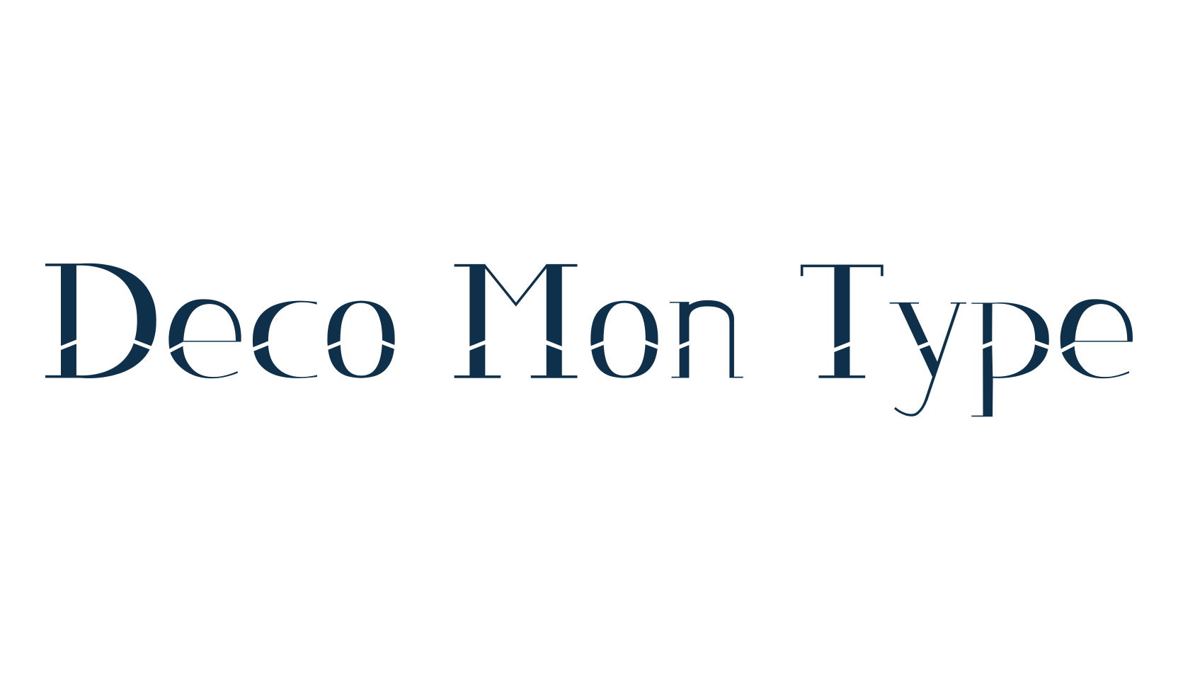 Deco Mon Type, fancy retro decorative font preview