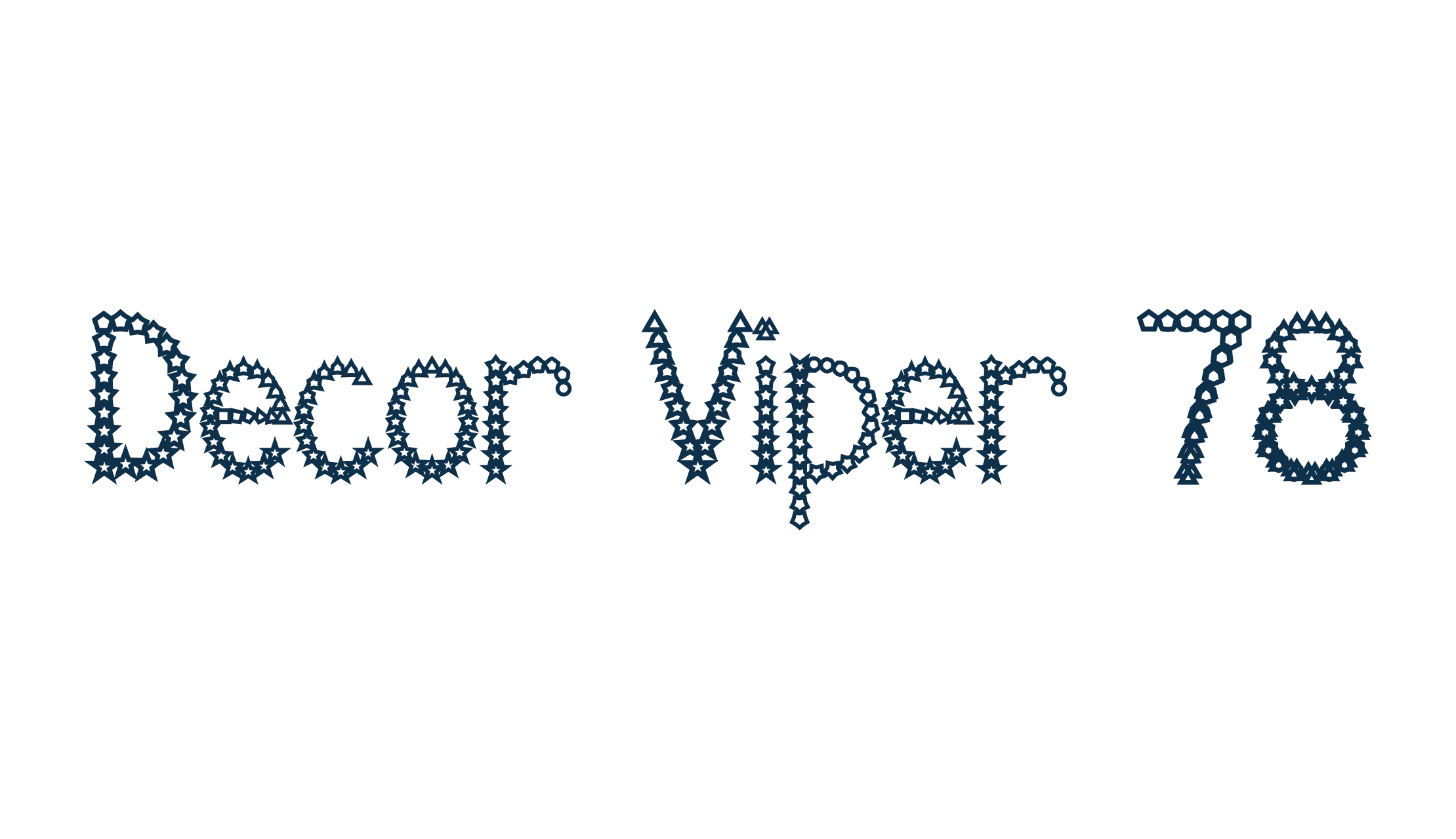 Decor Viper 78, fancy decorative font preview