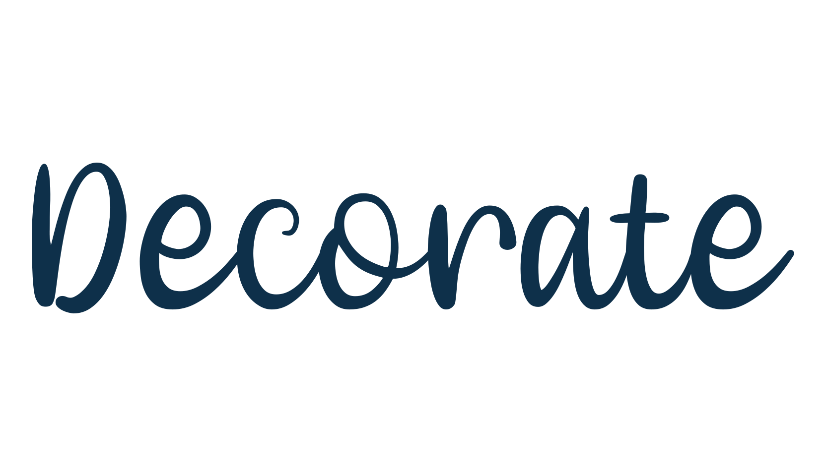 Decorate, fancy decorative font preview