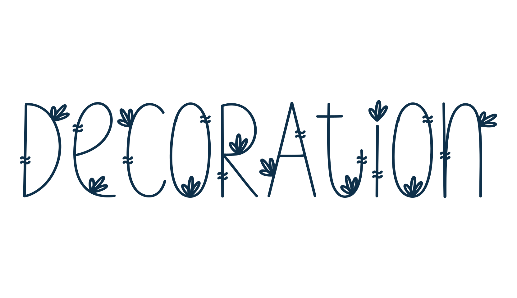 Decoration, fancy decorative font preview