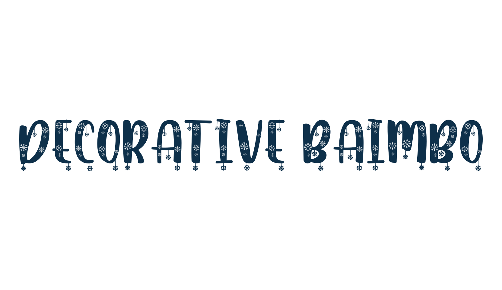 Decorative Baimbo, display market font preview