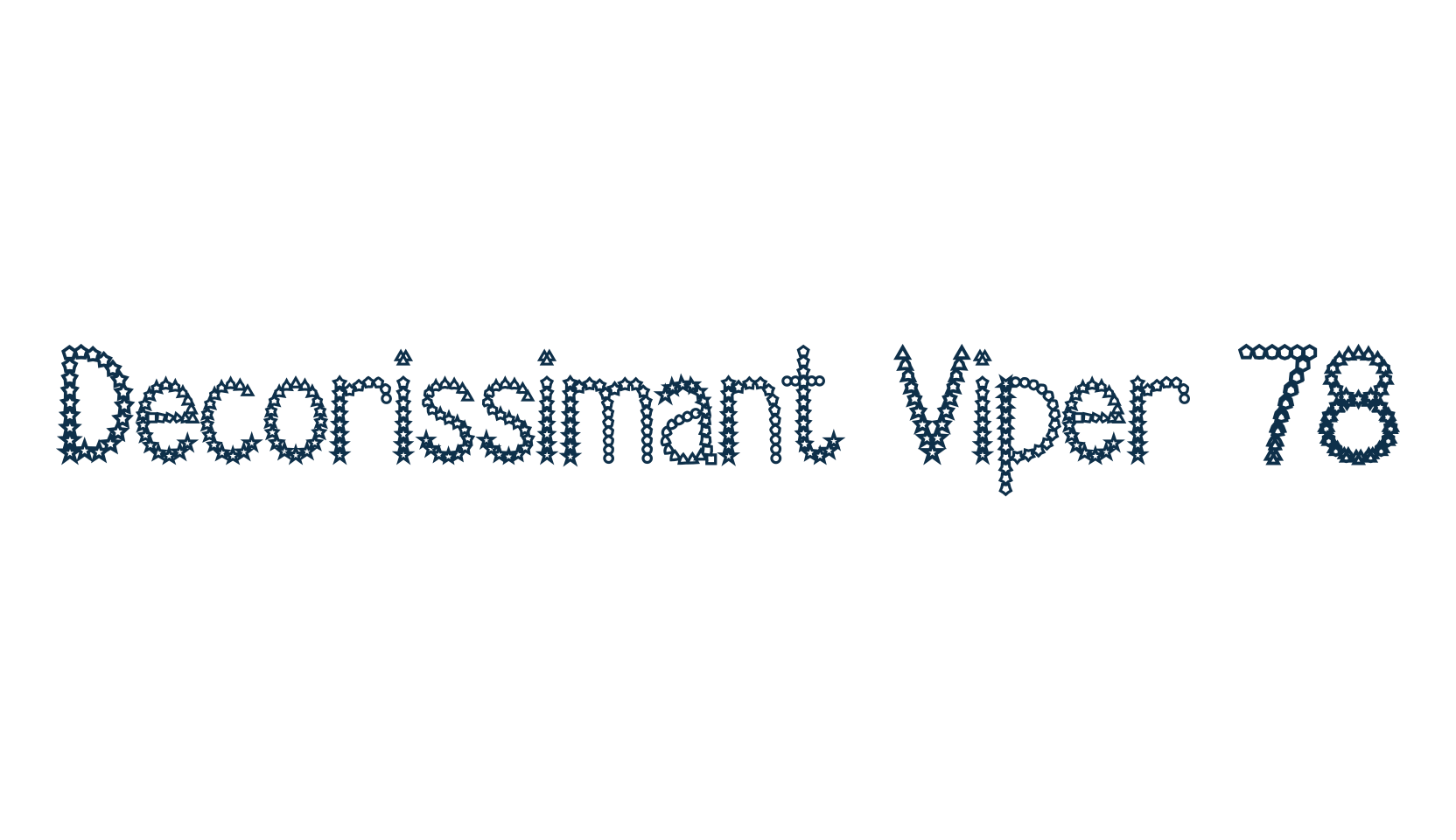 Decorissimant Viper 78, decorative font preview