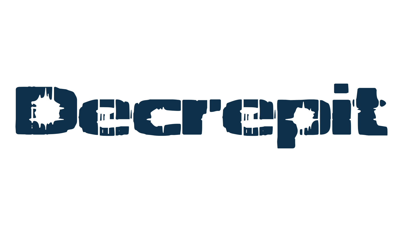 Decrepit, destroy font preview